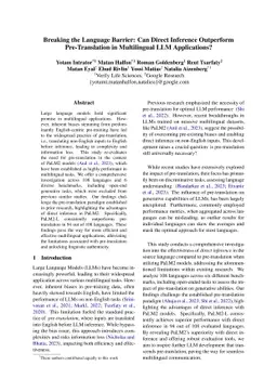 Breaking the Language Barrier: Can Direct Inference Outperform
  Pre-Translation in Multilingual LLM Applications?