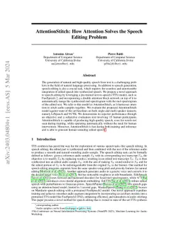 AttentionStitch: How Attention Solves the Speech Editing Problem