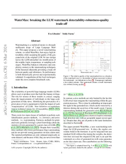 WaterMax: breaking the LLM watermark detectability-robustness-quality
  trade-off