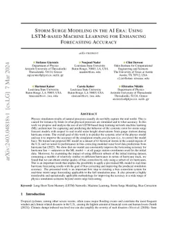 Storm Surge Modeling in the AI ERA: Using LSTM-based Machine Learning
  for Enhancing Forecasting Accuracy
