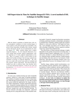 Self-Supervision in Time for Satellite Images(S3-TSS): A novel method of
  SSL technique in Satellite images