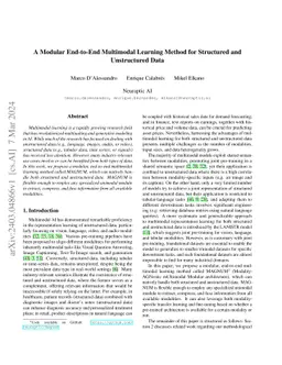 A Modular End-to-End Multimodal Learning Method for Structured and
  Unstructured Data