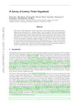 A Survey of Lottery Ticket Hypothesis
