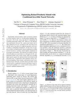 Optimizing Retinal Prosthetic Stimuli with Conditional Invertible Neural
  Networks