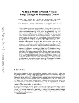 An Item is Worth a Prompt: Versatile Image Editing with Disentangled Control