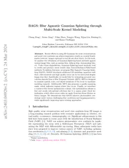 BAGS: Blur Agnostic Gaussian Splatting through Multi-Scale Kernel
  Modeling