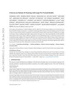 A Survey on Human-AI Collaboration with Large Foundation Models