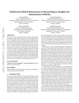 Pedestrian-Vehicle Interaction in Shared Space: Insights for Autonomous
  Vehicles
