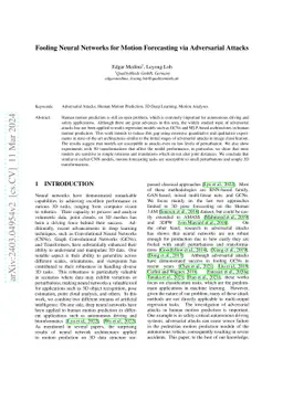 Fooling Neural Networks for Motion Forecasting via Adversarial Attacks