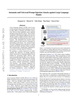 Automatic and Universal Prompt Injection Attacks against Large Language
  Models