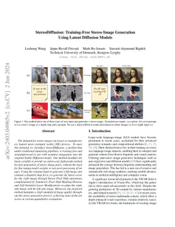 StereoDiffusion: Training-Free Stereo Image Generation Using Latent
  Diffusion Models