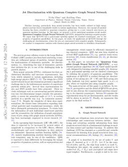 Jet Discrimination with Quantum Complete Graph Neural Network