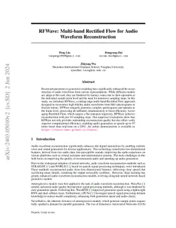 RFWave: Multi-band Rectified Flow for Audio Waveform Reconstruction