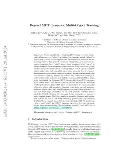 Beyond MOT: Semantic Multi-Object Tracking