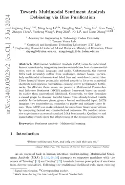Towards Multimodal Sentiment Analysis Debiasing via Bias Purification