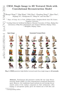CRM: Single Image to 3D Textured Mesh with Convolutional Reconstruction
  Model