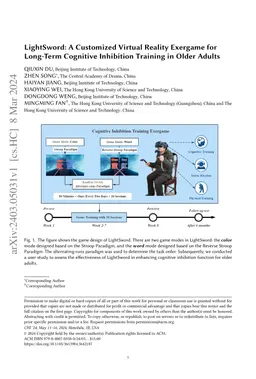 LightSword: A Customized Virtual Reality Exergame for Long-Term
  Cognitive Inhibition Training in Older Adults