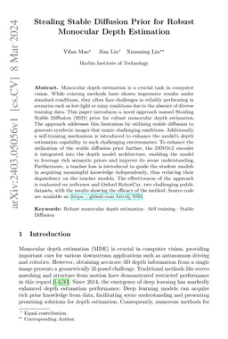 Stealing Stable Diffusion Prior for Robust Monocular Depth Estimation