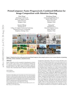 PrimeComposer: Faster Progressively Combined Diffusion for Image
  Composition with Attention Steering
