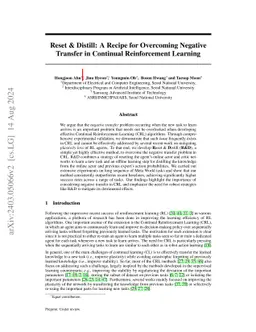 Reset & Distill: A Recipe for Overcoming Negative Transfer in Continual Reinforcement Learning