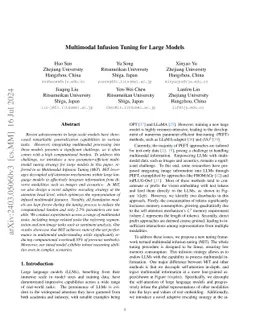 Multimodal Infusion Tuning for Large Models