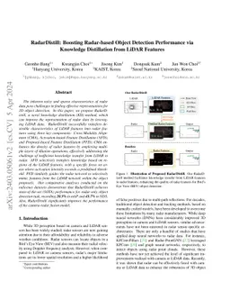RadarDistill: Boosting Radar-based Object Detection Performance via Knowledge Distillation from LiDAR Features