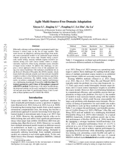 Agile Multi-Source-Free Domain Adaptation