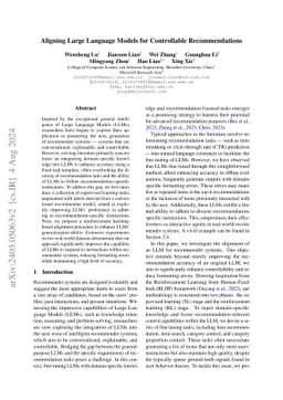 Aligning Large Language Models for Controllable Recommendations