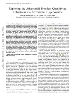 Exploring the Adversarial Frontier: Quantifying Robustness via
  Adversarial Hypervolume