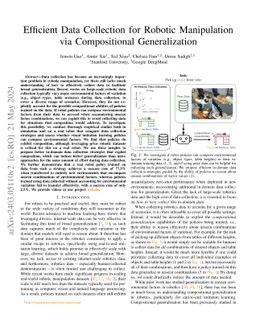 Efficient Data Collection for Robotic Manipulation via Compositional
  Generalization