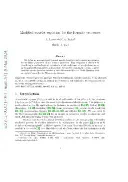 Modified wavelet variation for the Hermite processes