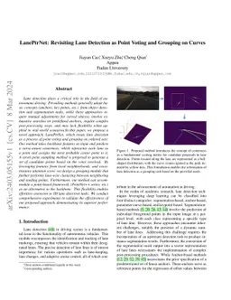 LanePtrNet: Revisiting Lane Detection as Point Voting and Grouping on
  Curves
