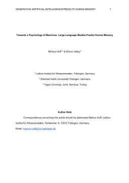 Towards a Psychology of Machines: Large Language Models Predict Human
  Memory