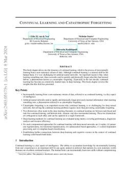 Continual Learning and Catastrophic Forgetting