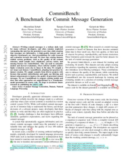 CommitBench: A Benchmark for Commit Message Generation