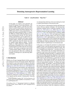 Denoising Autoregressive Representation Learning