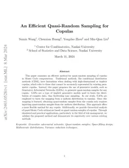 An Efficient Quasi-Random Sampling for Copulas