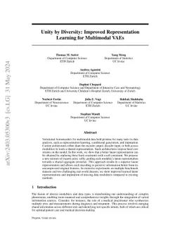 Unity by Diversity: Improved Representation Learning in Multimodal VAEs