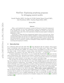 WatChat: Explaining perplexing programs by debugging mental models