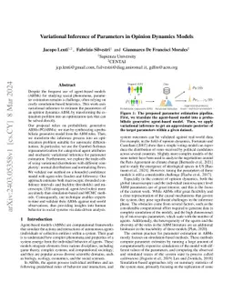 Variational Inference of Parameters in Opinion Dynamics Models