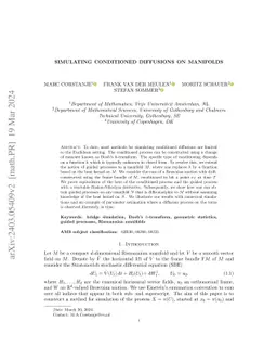 Simulating conditioned diffusions on manifolds