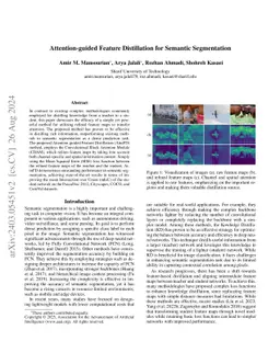 Attention-guided Feature Distillation for Semantic Segmentation