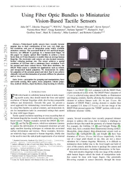 Using Fiber Optic Bundles to Miniaturize Vision-Based Tactile Sensors