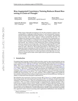Bias-Augmented Consistency Training Reduces Biased Reasoning in Chain-of-Thought