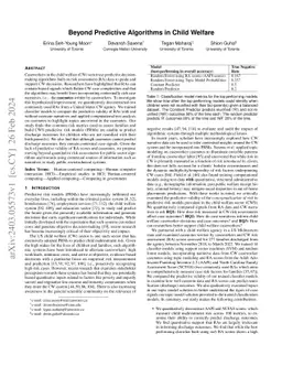 Beyond Predictive Algorithms in Child Welfare