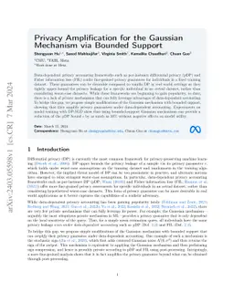Privacy Amplification for the Gaussian Mechanism via Bounded Support