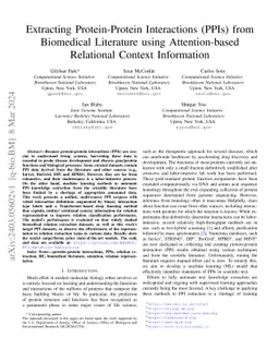 Extracting Protein-Protein Interactions (PPIs) from Biomedical
  Literature using Attention-based Relational Context Information