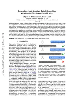 Generating Hard-Negative Out-of-Scope Data with ChatGPT for Intent
  Classification