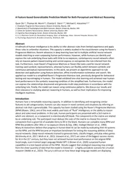 A Feature-based Generalizable Prediction Model for Both Perceptual and
  Abstract Reasoning