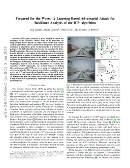Prepared for the Worst: A Learning-Based Adversarial Attack for Resilience Analysis of the ICP Algorithm